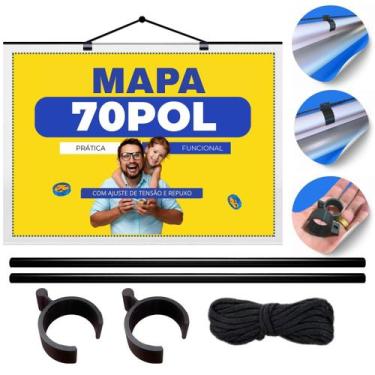 Imagem de Tela Telão Lona Banner Tecido Cordinha Projetor Projeção Datashow Data