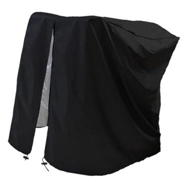 Imagem de Colaxi Capa para esteira Oxford de tecido simples, à prova d'água e poeira, proteção contra poeira multiuso para garagem, capa para máquina de corrida, Preto