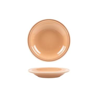 Imagem de Pratos de vento em creme de cor sólida de cerâmica para uso doméstico delicado - prato de 19 cm [rosa]