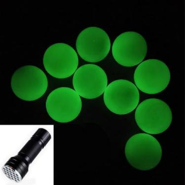 Imagem de Aolowewin 10 bolas de golfe luminosas com lanterna UV (12 LEDs) para golfe noturno | Bolas de golfe fluorescentes | Bolas de golfe para treino noturno | Recarregar por luz solar ou lanterna (11)