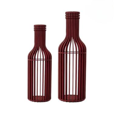 Imagem de Porta Rolhas para Mesa de Jantar | Kit Multifuncional e Decorativo | Organizador para Adega e Cozinha(Vermelho Vintage)