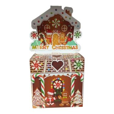 Imagem de KiBcsLic Cofrinho de Natal, caixa de presente, acessório criativo e inovador, estojo removível, lembrancinhas de festa para homens, colegas, familiares e, Homem-biscoito de Gengibre