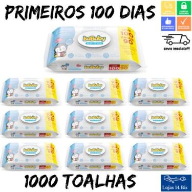 Imagem de 10 Toalhas Umedecida Lenço Isababy 100 Primeiros Dias Flip Top c/100 R