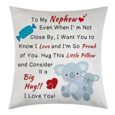 Imagem de Capa de almofada sobrinho presentes para sobrinho de tia tio relacionamento de longa distância presente para sobrinhos