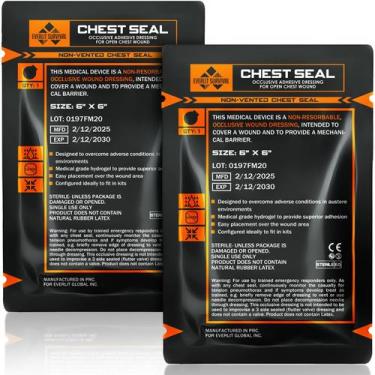 Imagem de Curativo adesivo oclusivo não ventilado Chest Seal EVERLIT (2)