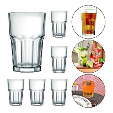 Imagem de 2X Dynasty Jogo De Copos Altos Dover Em Vidro 300 Ml 6 Peças