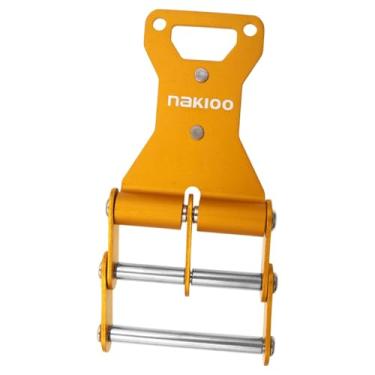 Imagem de Fenteer Fivela de liberação rápida para cinto de ferramentas, para pochete, fecho seguro, ajuste universal, liga de alumínio, Amarelo