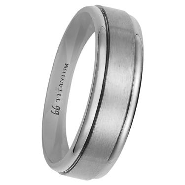 Imagem de Boston Bay Diamonds Aliança de casamento masculina unissex de titânio prata com ajuste confortável - 6 mm e 7 mm - Escolha de estilo, Metal, Sem pedra preciosa