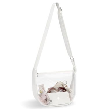 Imagem de MINKARS Bolsa transversal transparente, Branco, 2 inches x 2 inches x 10 inches