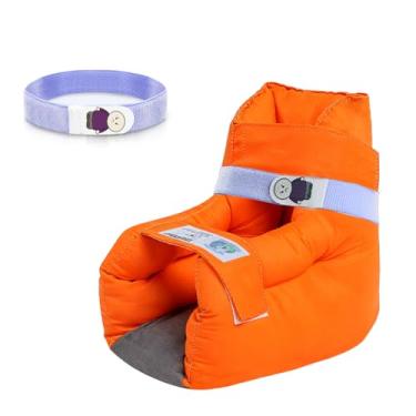 Imagem de Ehucon Protetores De Calcanhar Para Alívio Úlceras Pressão - Cama Com Travesseiro Pés 2 Tiras, Terapia Cura Dor E Lesões, Tamanho Adulto