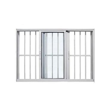 Imagem de Janela 3 Folhas Vidro com grade Alumínio Branco ou Preto Linha 25 Supr