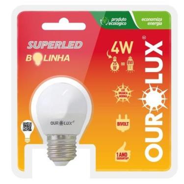 Imagem de Lâmpada de led bolinha 4W 2700K Morna - Ourolux