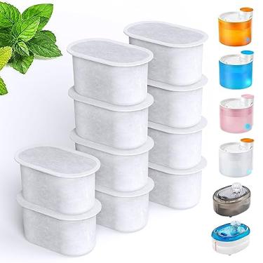 Imagem de SAMANIJA Pacote com 10 filtros de água para gatos, compatível com WOPET W300&W300B&W500 1,899 g/2L e fonte de água para animais de estimação de 3,5 L