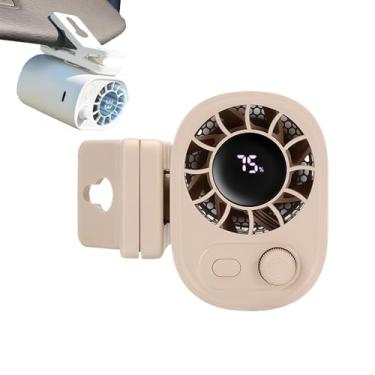 Imagem de Movclstud Ventilador de encaixe com tela de LED, 4 velocidades ajustáveis, 100 engrenagens de rotação, mini ventiladores pessoais portáteis de refrigeração portátil para viagens, academia, trabalho