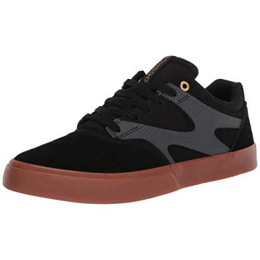 Imagem de DC Kalis Vulc Sapato de Skate Masculino Casual, 38 EUA, Preto, cinza, 8