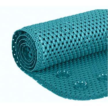 Imagem de Tapete de banheira antiderrapante, tapete de banheira antiderrapante, tapete de banheira extragrande 91 x 43 cm, tapete de banheira com ventosas e orifícios de drenagem, espuma macia, lavável na