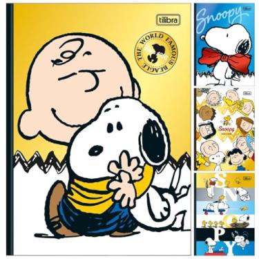 Imagem de Kit C/ 4 Caderno Snoopy Brochura Colegial TILIBRA - 80 Folhas