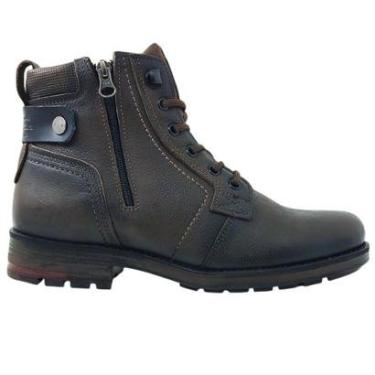 Imagem de Coturno Pegada Casual Em Couro Com Zíper Masculino-Masculino