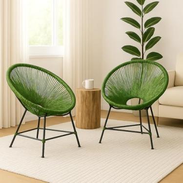 Imagem de Kit 2 Cadeiras Acapulco Alumínio Bege Corda Náutica Externo Sol Bege Corda Náutica Resort Hotéis Clubes Parque Aquático