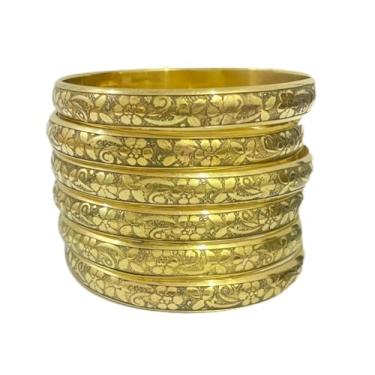 Imagem de SHAFA IMPEX Pulseira vintage de resina acrílica grossa, padrão geométrico colorido, joia de declaração larga para mulheres, acabamento multicolorido semelhante a vidro, Small, Acrílico, Sem Pedra