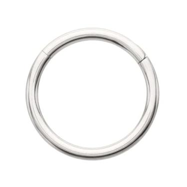 Imagem de Pierced Owl 16-20GA Platinum PVD ASTM F-136 Grau Implante Titânio Básico Articulado Segmento Clicker Ring, 7mm (9/32") Diameter, Metal, Sem Pedra Preciosa