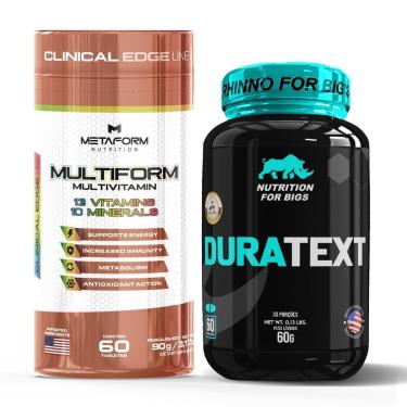 Imagem de Kit Multivitamínico 60 Tabletes Metaform + Pré Hormonal Duratext 60 Tabletes Nutrition For Bigs-Unissex
