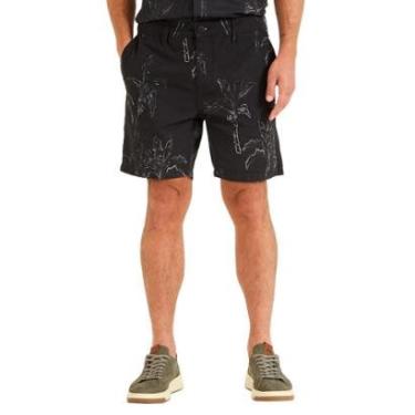 Imagem de Bermuda Forum Masculina Sarja Dom Estampada Preta-Masculino