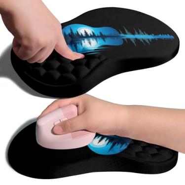 Imagem de Armanza Mouse pad ergonômico com suporte de pulso para articulações com almofada de espuma de memória, colisão de massagem, alívio da dor no túnel do carpo, design de inclinação para descanso de pulso