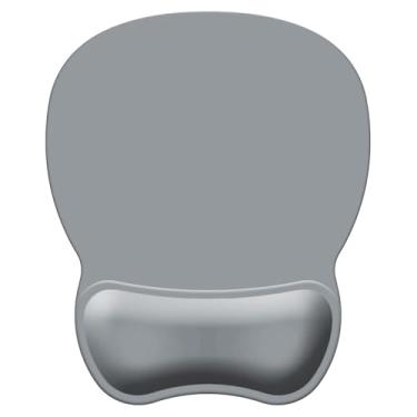 Imagem de Mouse pad com suporte, mouse pad ergonômico com descanso de pulso em gel, confortável com superfície de suporte de pulso macia e base de poliuretano antiderrapante para escritório em casa e estudo