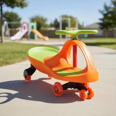 Imagem de Carrinho De Rolimã Infantil Ginga Car Movimento Manual Criança Colorid