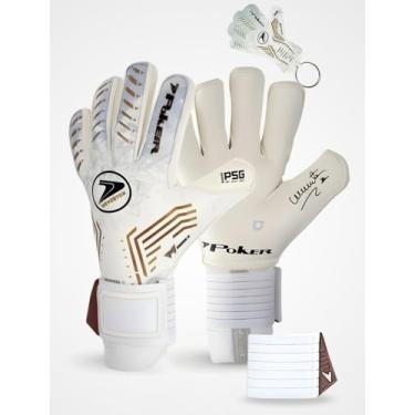 Imagem de Luva de Goleiro Weverton Breath Poker Tamanho Adulto Campo Grama Sintética Society Soccer Treino Jogo Original Profissional Premium Preta (10)