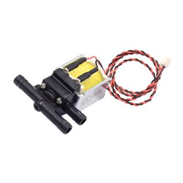Imagem de Milageto Mini válvula solenoide de 3 vias e 2 posições Cjwv16-3A12A com conexão DC 12V 2,88W para irrigador de jardim e máquina de lavar roupa.