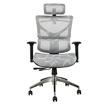 Imagem de HGTRH Cadeira de escritório com braços dobráveis, cadeira de malha preta, cadeira de escritório para computador, cadeira giratória ergonômica com apoios de braços 3D, altura de suporte lombar