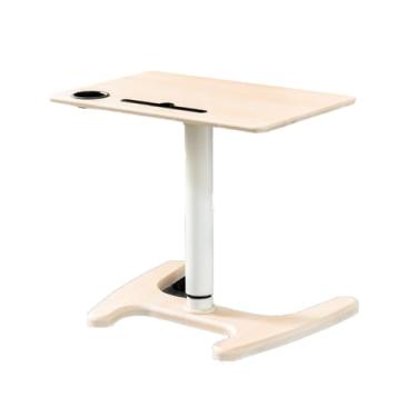 Imagem de HGTRH Suporte móvel para laptop, mesa de leitura móvel de altura ajustável, mesa de laptop com parte superior inclinada, mesa portátil para laptop com rodízios e suporte de copo, design de suporte em