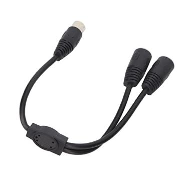 Imagem de KIMISS DIN 7 Pinos Macho para 2 DIN 7 Pinos Fêmea Y ​​Cabo Adaptador Divisor - Cabo de Conexão de Som Plug and Play de PVC de 1,64 Pés