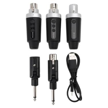 Imagem de Jectse Receptor Transmissor XLR Sem Fio, de Microfone Com Adaptador de Microfone Sem Fio UHF de 3 Pinos Com Controle de Volume de 8 Níveis e Bateria de 7 Horas, para Sistemas de Som