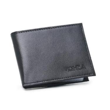 Imagem de Carteira Masculina Em Couro Com Plasticos Internos Porta CNH Cartoes Cedulas Caixinha Presente-Masculino