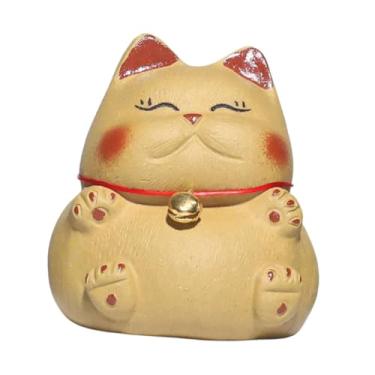 Imagem de Ｂｅｓｇａ Estátua de gato para chá, estatuetas de mesa, decoração, escultura de animais para sala de estar, amantes de chá, quarto, mesa de chá, Gato Sentado