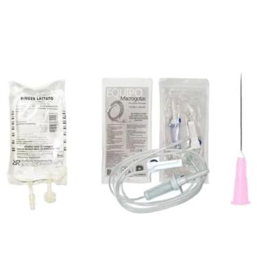 Imagem de 10 UN RINGER LACTATO JP 500 ML COM EQUIPO E AGULHA 40x12