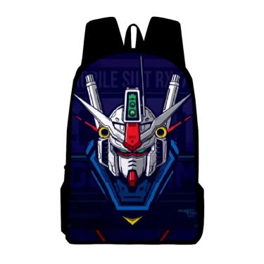 Imagem de Mochila Gundams Cartoon Kids School Nylon 30x13x40cm