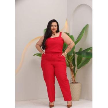 Imagem de Conjunto Plus Size Cropped & Alfaiataria  Elegância Minimalista Plus S