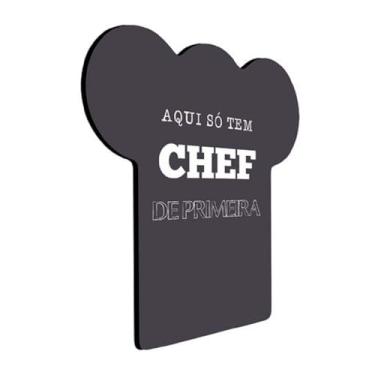 Imagem de Placa de Parede Decorativa Chef de Primeira em MDF.