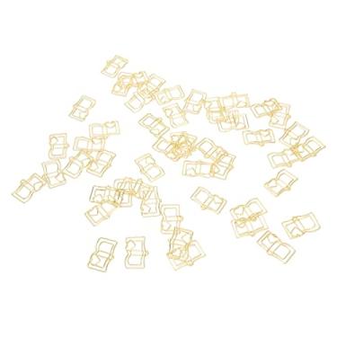Imagem de Zerodis 50 Peças de Clipes de Papel Em Formato de Livro, Marcadores, Caixa Transparente, Clipe Decorativo de Ferro Dourado, Reutilizáveis, Antiderrapantes, Grampos para Documentos Escolares,