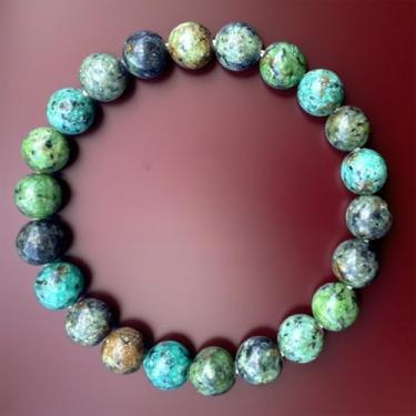 Imagem de Pulseiras elásticas com contas para mulheres, pulseira turquesa natural para a libertação espiritual, presente perfeito para libertação espiritual, One Size, Pedra, Sem Pedra Preciosa
