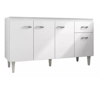 Imagem de Balcão Para Pia de 1,50 Gabriela Branco Sem Tampo - AJL