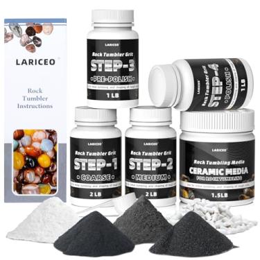 Imagem de LARICEO Conjunto De Recarga De Polimento E Lixa Para Polimento De 7,5 Lb, Polimento Profissional De 4 Etapas Para Polimento De Polimento De Pedra Para Desbloquear Pedras Polidas Deslumbrantes. Ideal