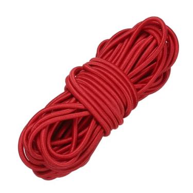 Imagem de PATIKIL Cordão elástico elástico, 1/20.3 cm x 81 cm de poliéster resistente cordas de choque corda elástica caiaque corda para caiaque lona gravata barco barraca acampamento artesanato DIY, vermelho