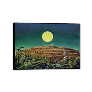 Imagem de Pôster Max Ernst The Entire City Reproduções de Pinturas Famosas Surrealismo Arte de Parede Tela Max Ernst Decoração de Parede para Presentes de Sala de Estar 70 x 50 cm Moldura Preta