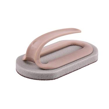 Imagem de Esponja Emery Escova de Panelas Cozinha com Cabo Ferramenta Limpeza Ferrugem Reutilizável Auxiliar Pratos e Pia Multipro