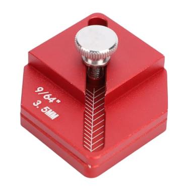 Imagem de Fafeicy Ferramenta de Carpintaria Com Acabamento Em Liga de Alumínio, Régua de Acabamento Usinado CNC e Marcador de Deslocamento para Marcenaria, Multiferramenta de Bolso de 2,2 X 1,8